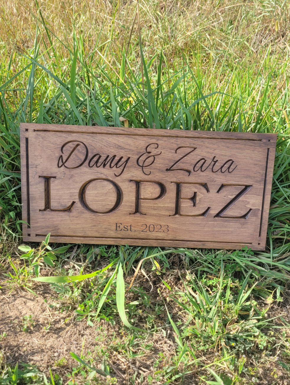 Custom Last Name Sign | Personalized Established Wood Sign
