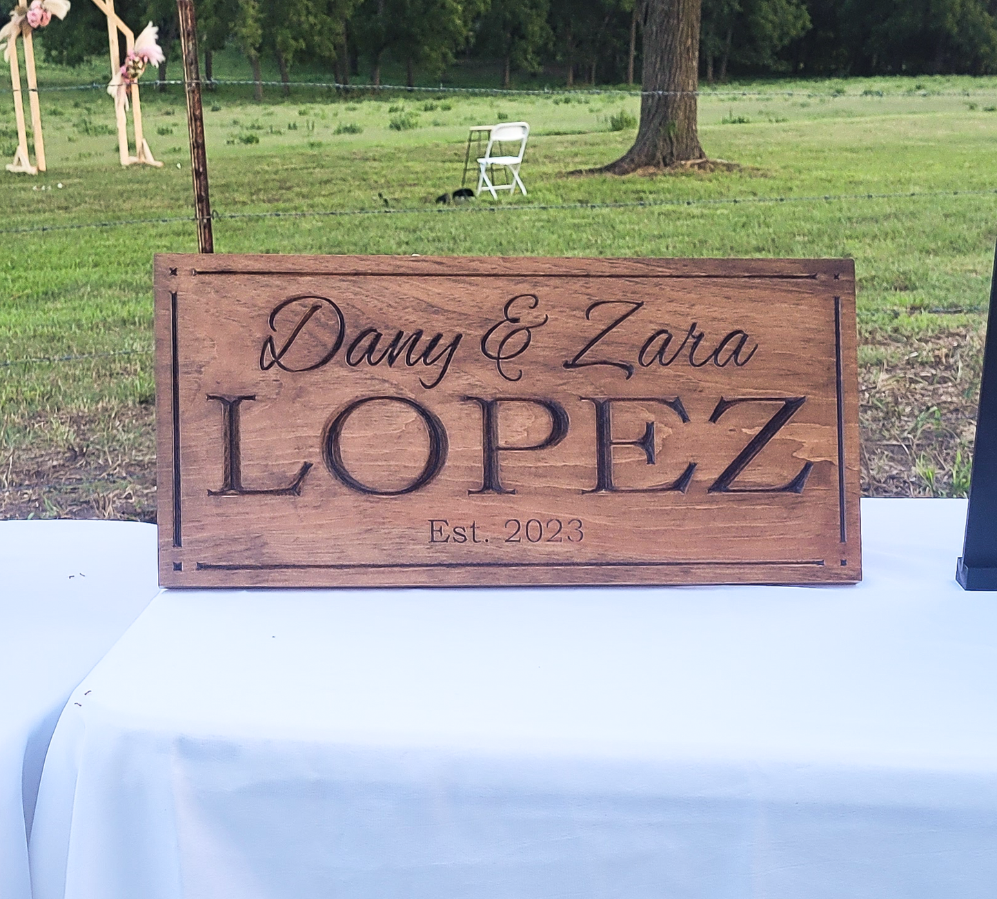 Custom Last Name Sign | Personalized Established Wood Sign
